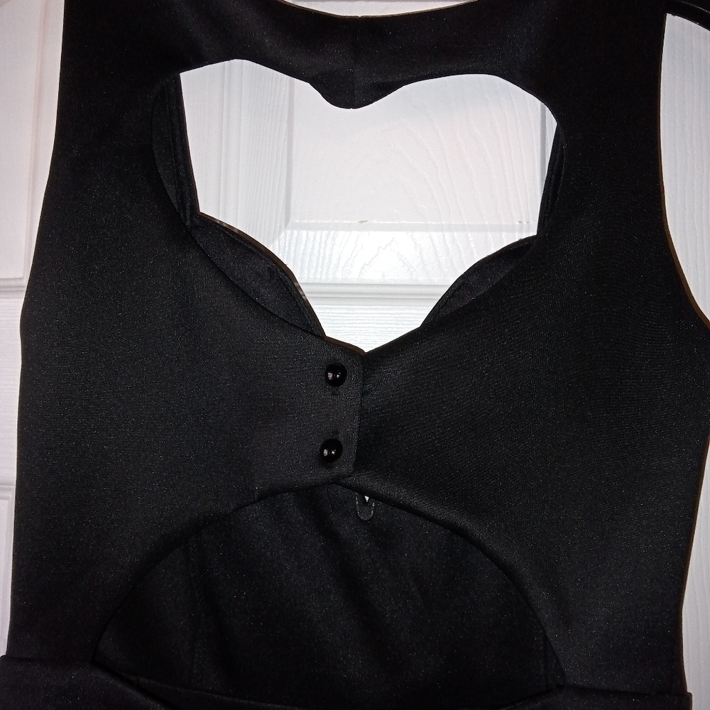 Charlotte Russe black heart cut out skater dress - Picture 8 of 8